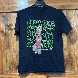 Chicago Bulls Art Graffiti Benny Richie Raccoon‎ T-shirt Size Medium READ